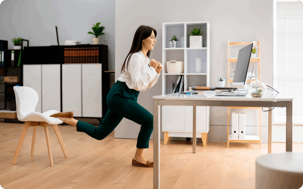 desk yoga poses