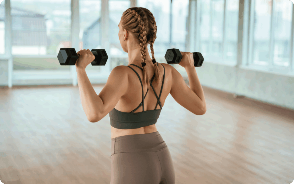 ab workout with dumbbells female