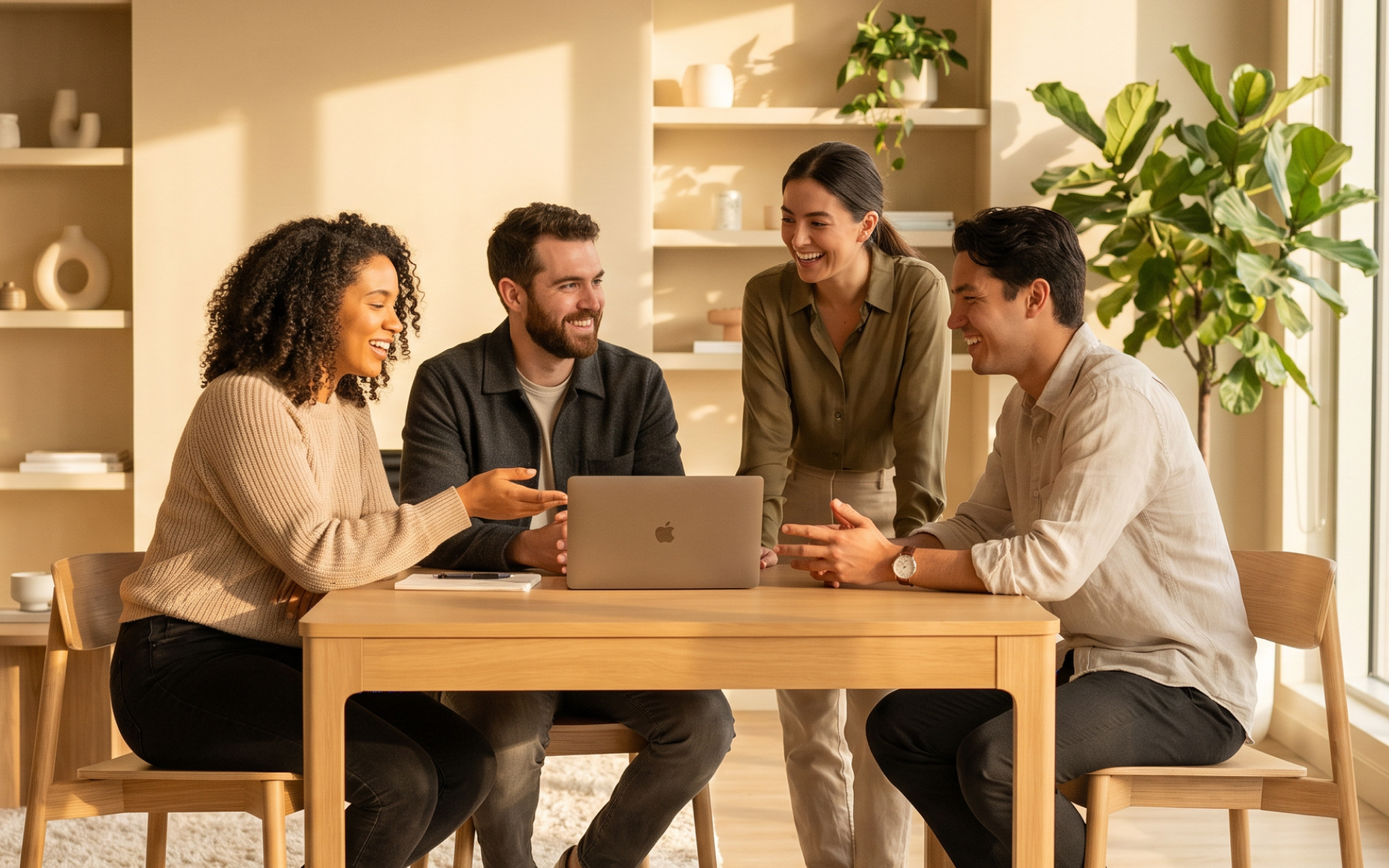 Team discussing employee wellness challenge platforms for modern teams in 2026 during a workplace meeting.